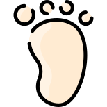 Empreintes pieds humains icon