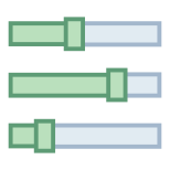 Mixer de configurações horizontal icon