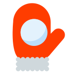 Glove With Snowball icon