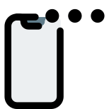 Smartphone loading or processing dots interface layout icon