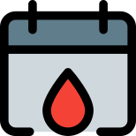 Calendar for availability of blood from other sources icon