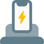 Smartphone rest power charging station dock layout icon