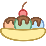 Banana split icon