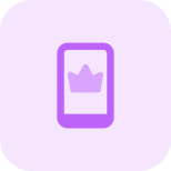 Membership crown badge for mobile online member icon