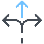 Drei-Wege-Richtung icon