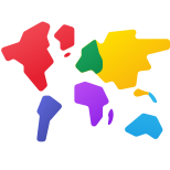 Weltkarte-Kontinente icon