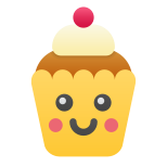 Petit gâteau kawaii icon