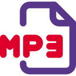 MP3 as a file format commonly designates files containing an elementary stream audio encoded data icon