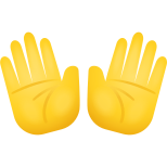 Emoji mit offenen Händen icon