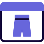 Clothing and apparel web browser Lifestyle retail brand icon