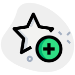 Add a rating star to give feedback online icon