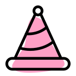 Birthday party conical hat for kids for celebration icon