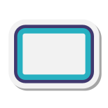Trazo rectangular redondeado icon