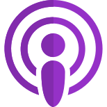 Podcasts player logotype, where they can discover and listen to the world's podcasts. icon