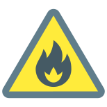 matériau inflammable icon