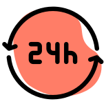 24 hours of services from the restaurant during the lockdown period icon