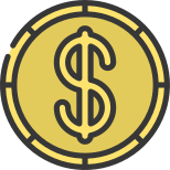 Dollar argent icon