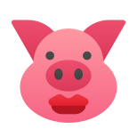 Cochon avec rouge à lèvres icon