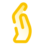 Vue latérale de la main icon