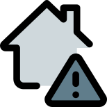 Error connecting the smart home with exclamation mark icon