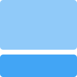 Bottom horizontal grid with upper enlarged frame icon