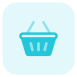 Shopping basket of different size for purchasing items icon