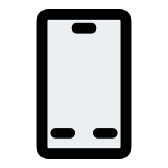 Basic smart phone features with classical button layout icon