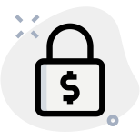 Secure online payment ssl protection, money security icon