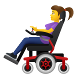 Woman In Motorized Wheelchair icon