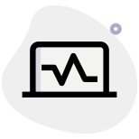 Laptop computer to generate the ECG result of a patient icon