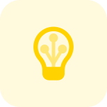 Bulb with nodes isolated on a white background icon