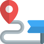 Location with pin for navigation isolated on a white background icon