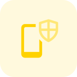 Mobile protection with anti virus protection badge icon