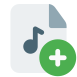 Adding the music into the playlist file icon
