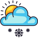Cloud snow sun icon
