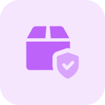 Delivery protection of an item being ship icon
