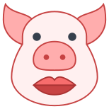 Свинья с губной помадой icon