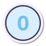 0 в кружке icon
