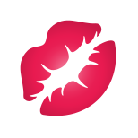 marca de beijo icon