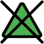 Do not bleach crossed triangle symbol layout icon