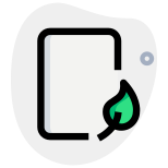 Art student pasting a leaf on a file icon