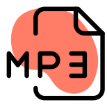 MP3 as a file format commonly designates files containing an elementary stream audio encoded data icon