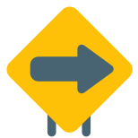 Right arrow for navigation and direction layout icon