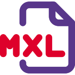 An MXL file is a compressed music score for music composition and notation icon