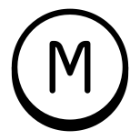 Circled M icon