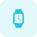 Smartwatch, Active fitness wearable device with touchscreen. icon