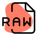 RAW Audio file format for storing uncompressed audio in raw form icon