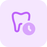 Delay in Dental Care Clinic to schedule a next patient icon