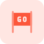 Go billboard with motivation sign for new business start up icon