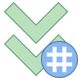 Chevron Hashtag icon